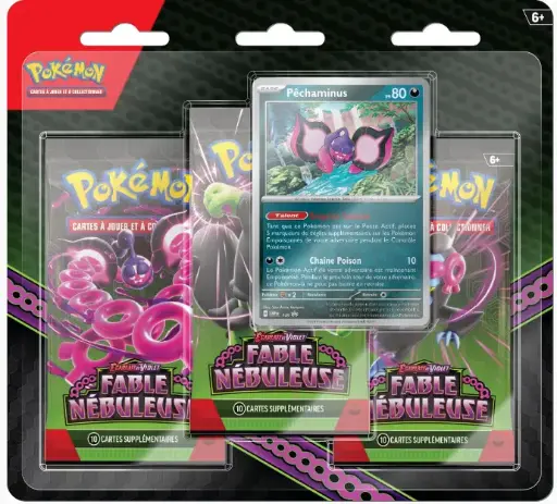 Le Pack 3 boosters Écarlate et Violet - Fable Nébuleuse du JCC Pokémon 