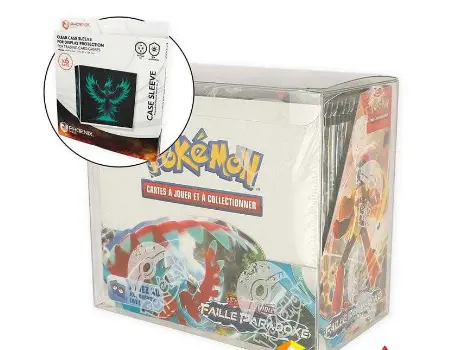PHOENIX SHIELD PROTECTIONS CLEAR CASE SLEEVE POUR POKEMON DISPLAY BOOSTER